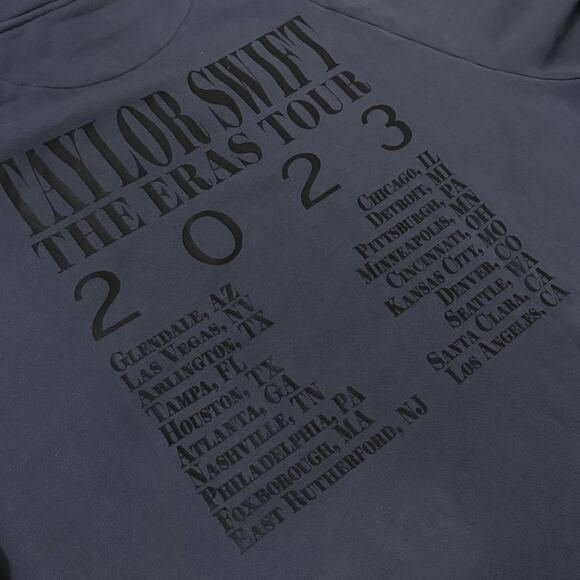 NWT The Eras Tour Washed Blue Hoodie US DATES ONLY 2023 Taylor Swift sz 2XL XXL - Picture 4 of 9